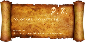 Polonkai Konkordia névjegykártya